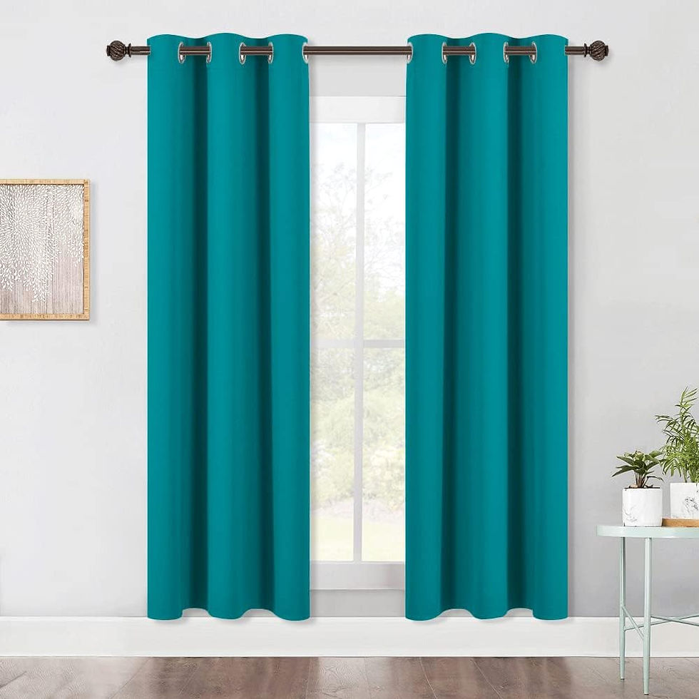 Thumbnail: NICETOWN Blackout Curtains 2 Panels for Bedroom- Thermal Insulated Grommet Blac