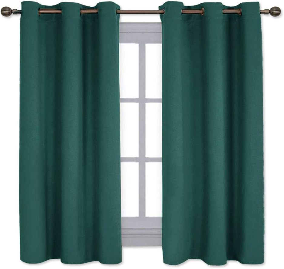 Thumbnail: NICETOWN Blackout Curtains 2 Panels for Bedroom- Thermal Insulated Grommet Blac