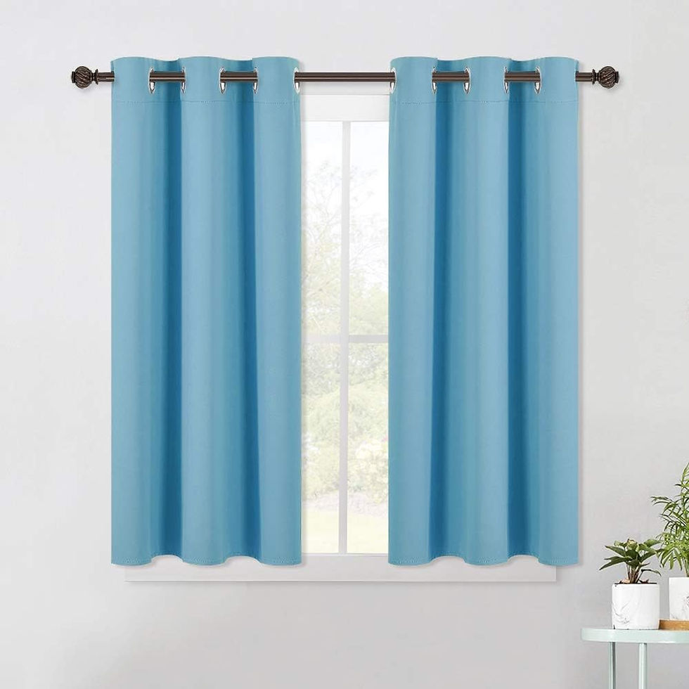 Thumbnail: NICETOWN Blackout Curtains 2 Panels for Bedroom- Thermal Insulated Grommet Blac