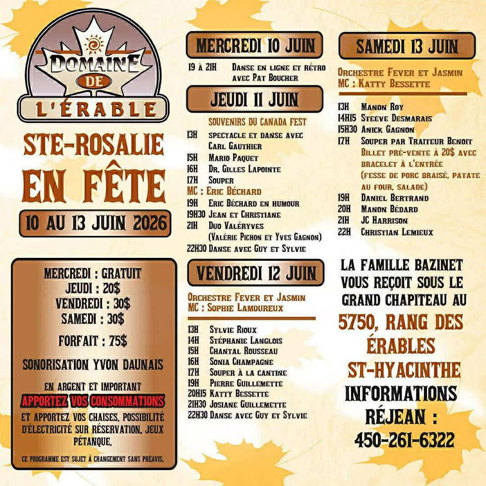 Ste-Rosalie en Fête