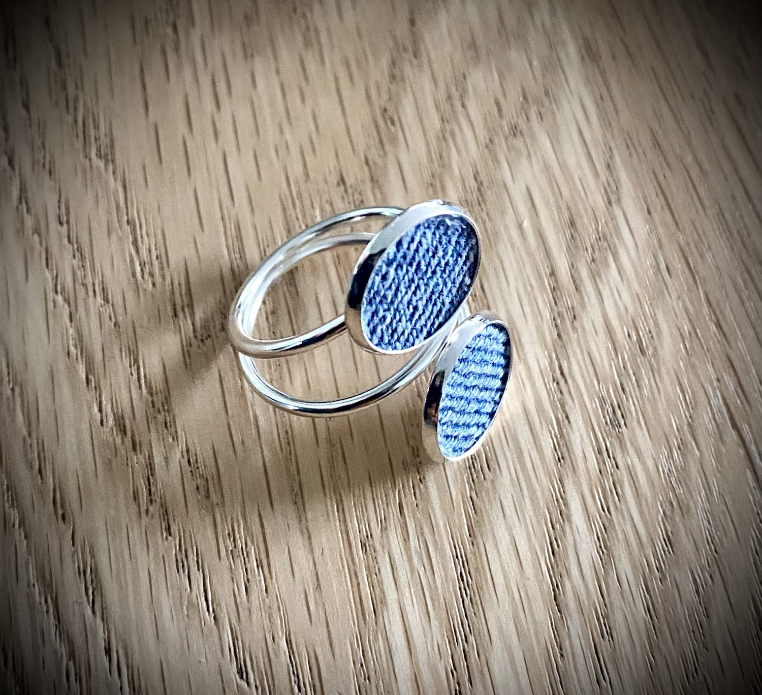 Dupultur ringur við denim