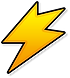 Orange Lightning Bolt 