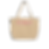 Beige tote bag with red HUMAN text