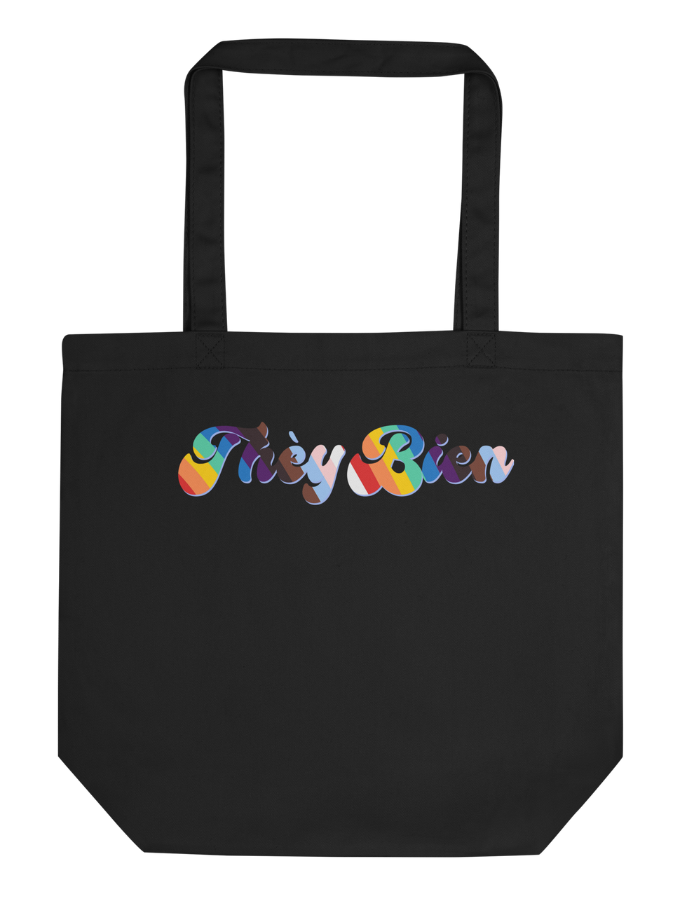 Thèy Bien - black Eco Tote Bag with rainbow logo