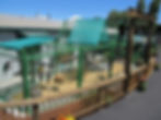 Parrots in outdoor aviaries at Monterey Zoo