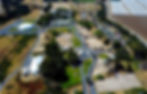 Aerial view of Monterey Zoo: expansive grounds, buildings, and enclosures