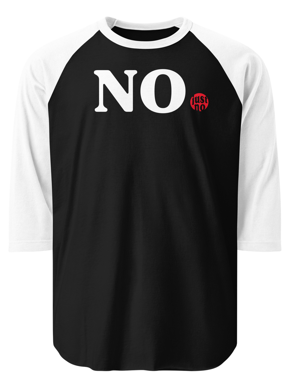 White/red "NO" Unisex Long Sleeve Tee