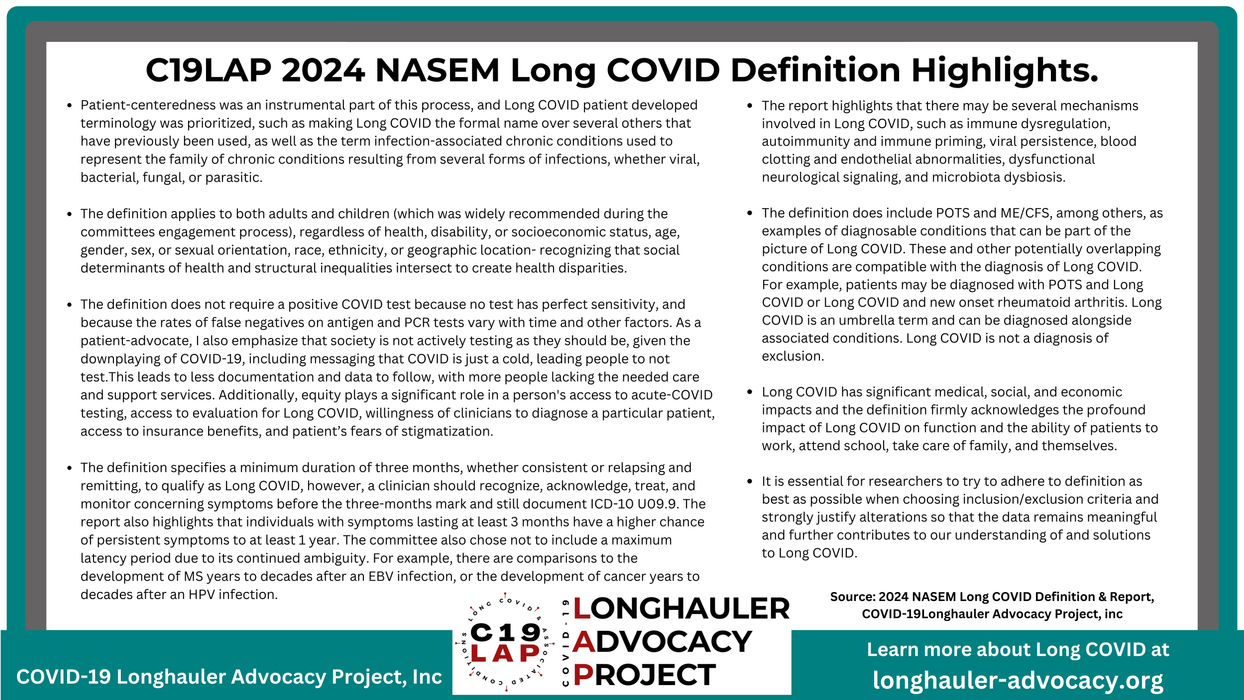 C19LAP 2024 NASEM Highlights