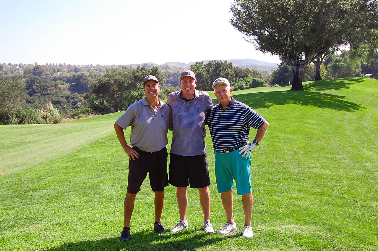 Three golfers at Laguna CC