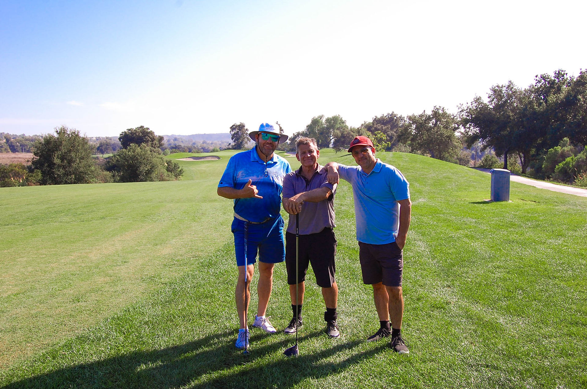 Three golfers at Laguna CC