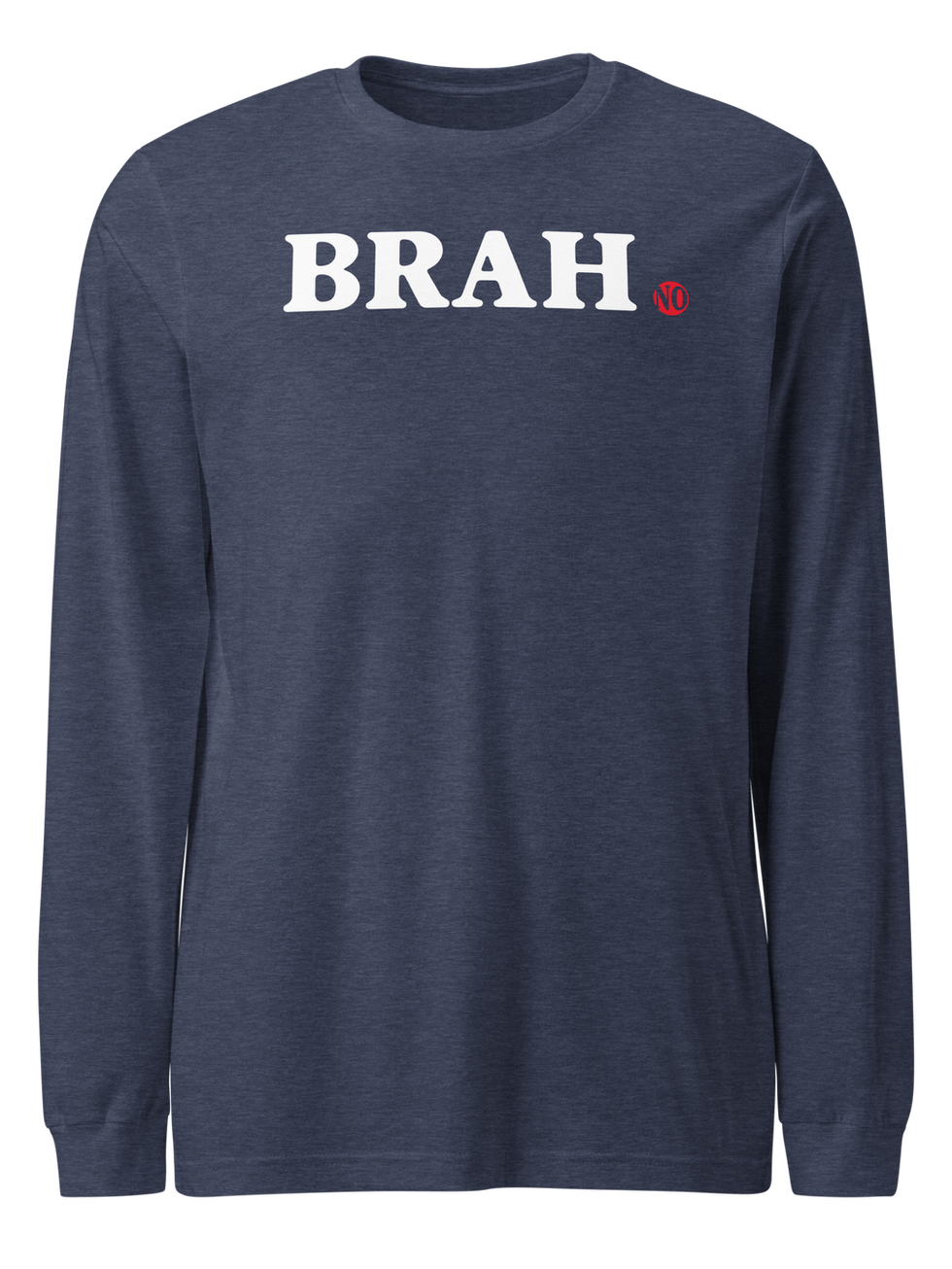 BRAH (NO) - white/red lettering Unisex Long Sleeve Tee
