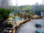 Monterey Zoo alligator habitat with pool