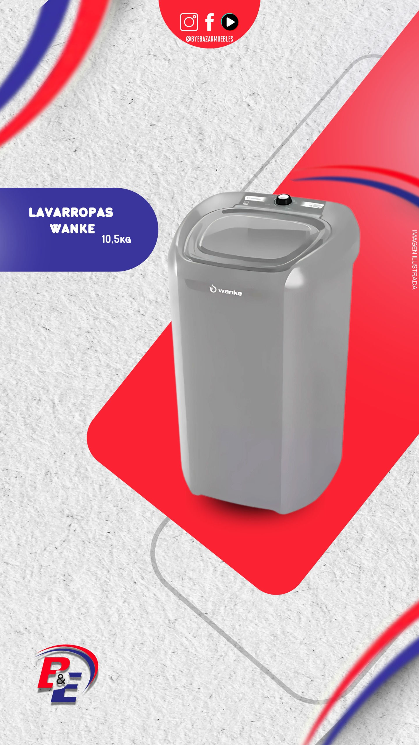 Lavarropas Wanke 10.5KG SILVER