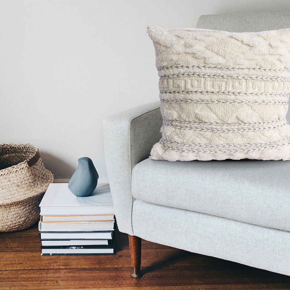 Thumbnail: Greek Key Tufted Cotton Pillow Cream
