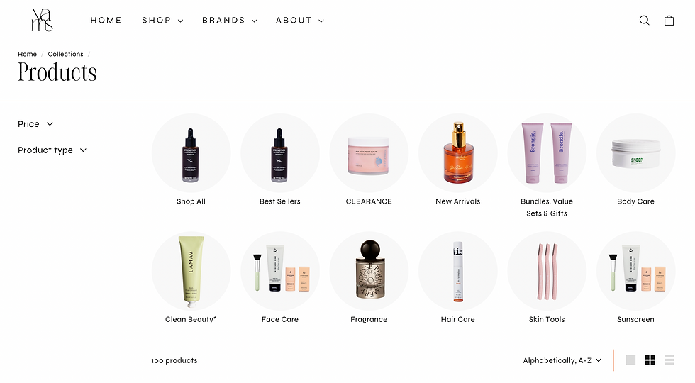 Vams Beauty Online Store Products