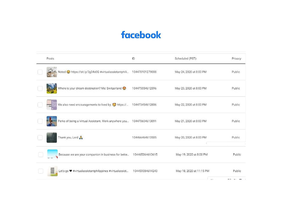 Maricris Valencia - Social Media Content Scheduling