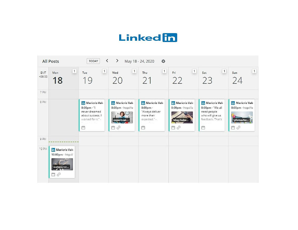 Maricris Valencia - Social Media Content Scheduling