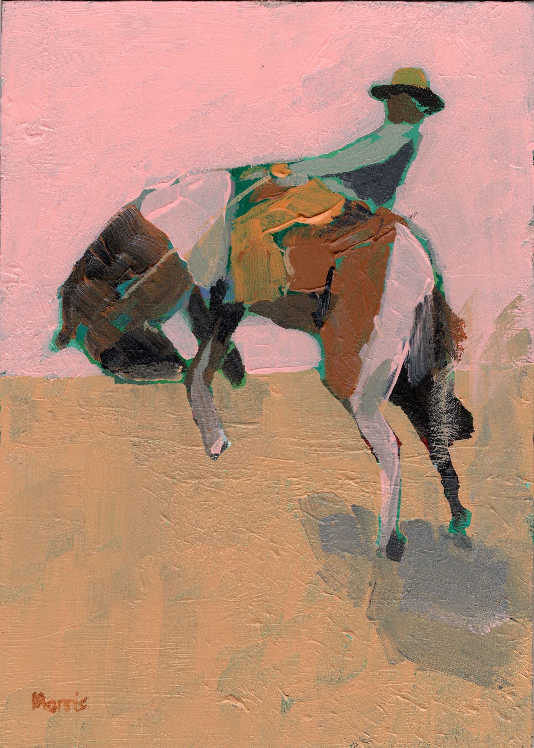 Stay Strong, acrylic on board, 5” x 7”