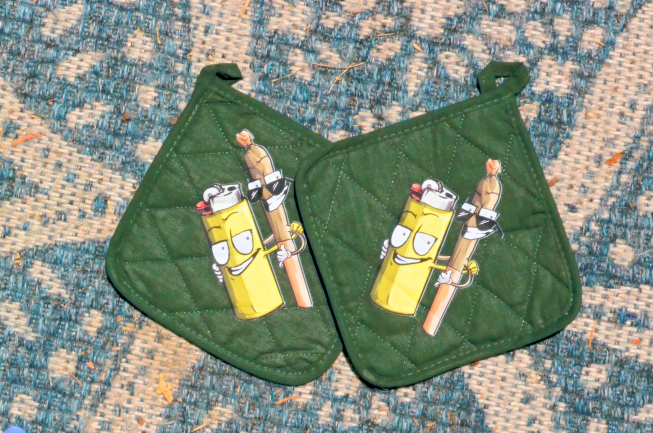 “Spark it Up” Hot Pad Set Stoner Safety Kitchen Goods