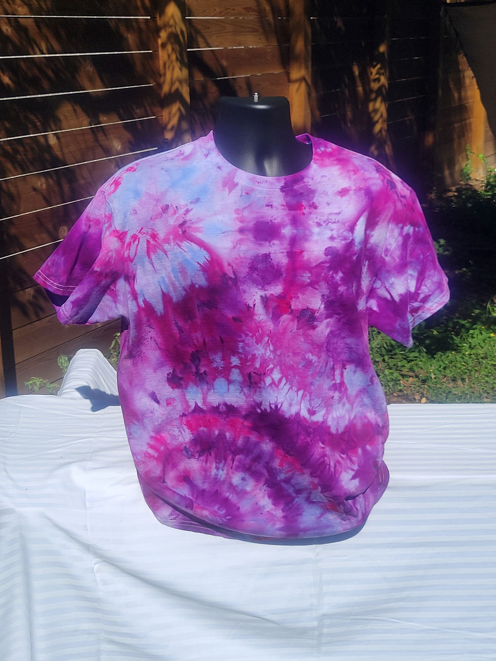 Thumbnail: Men's Purple Blue Marble Hand Tie-Dyed Art You Can Wear Festival T-Shirt X-Large