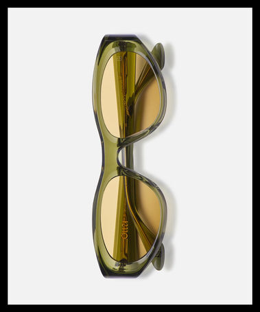 acid green frame Mazzucchelli, bio-acetate frame, 100% UVA + UVB protection.