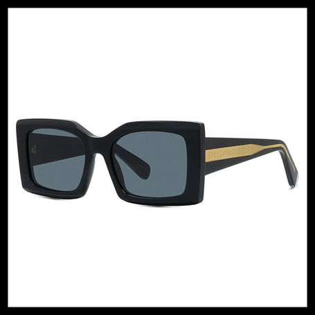 Stella McCartney rectangular sunglasses featuring a sleek silhouette with gold-tone trim on the arms.