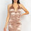 Thumbnail: Halter Satin Ruching Dress