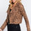 Thumbnail: Leopard Print Faux Suede Biker Jacket    