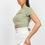 Thumbnail: Self-tie Ribbon Front Cutout Crop Top