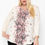 Thumbnail: Print Top Featuring A Round Neckline And 3/4 Bell Sleeves