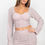 Thumbnail: Sparkling Long Sleeves Ruching Back & Skirts Set