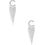 Thumbnail: Crystal C Shape Baguette Fringe Earring
