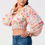 Thumbnail: Chic Floral Sweetheart Smocked Body Blouse Top