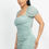 Thumbnail: Ruched Square Neck Mesh Sleeve Dress