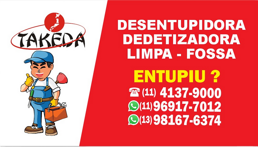 Desentupidora Takeda Serviços Pronto Atendimento 24h São Paulo e Região Litoral