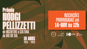 Prêmio Nodgi Pellizzetti de Incentivo à Cultura de Rio do Sul tem inscrições prorrogadas