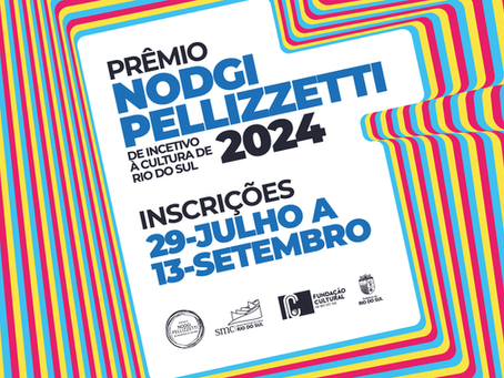 2024: inscrições abertas para o Prêmio Nodgi Pellizzetti de Incentivo à Cultura