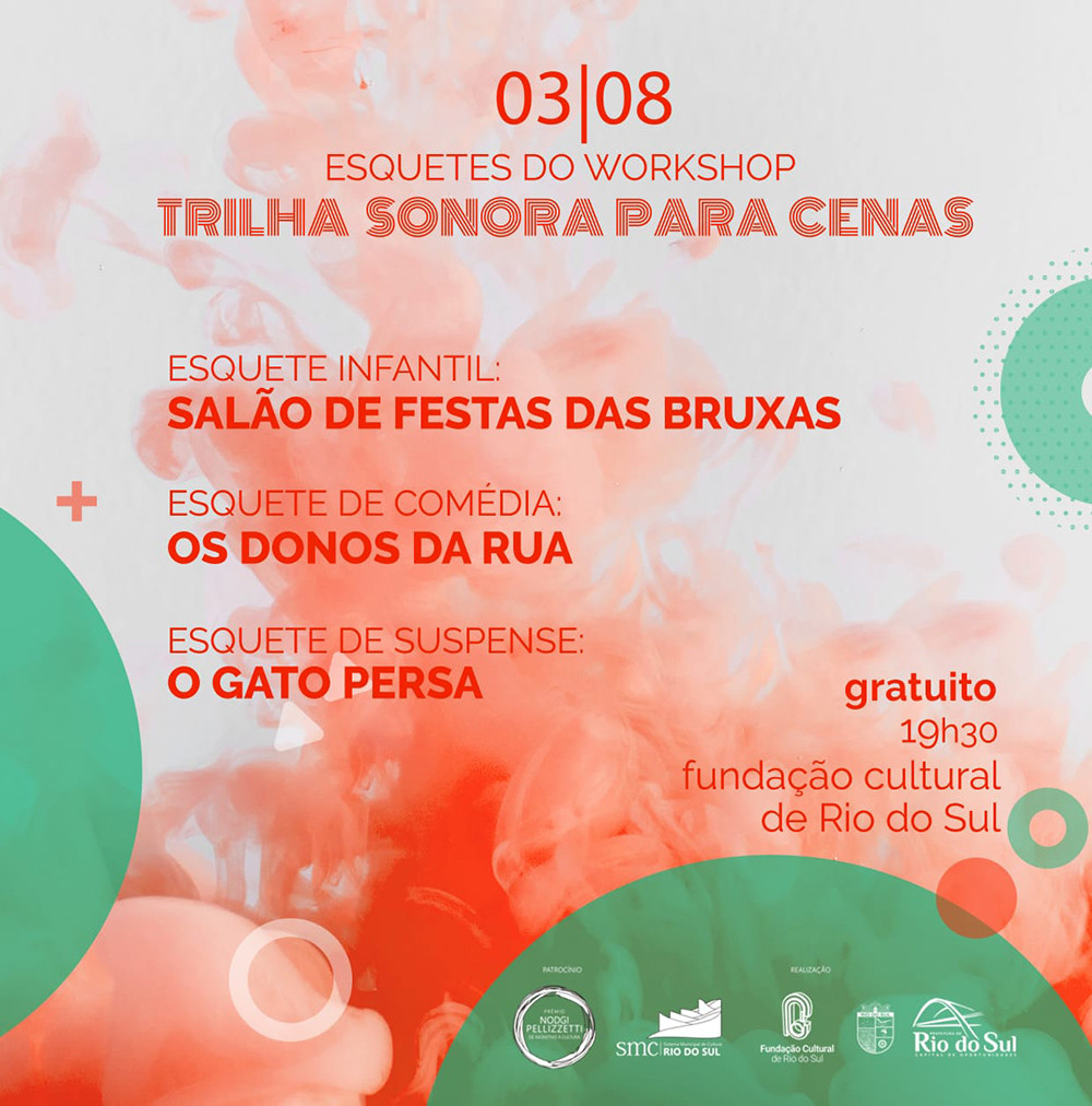 Obras foram montadas para o projeto Trilha Sonora para Cenas, contemplado pelo Prêmio Nodgi Pellizzetti