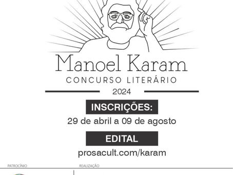 VI Concurso Literário Manoel Karam está com inscrições abertas