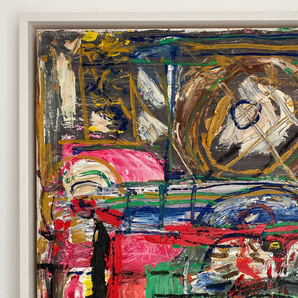 Thumbnail: French Mid-Century Abstract Painting by Patrick Boudon