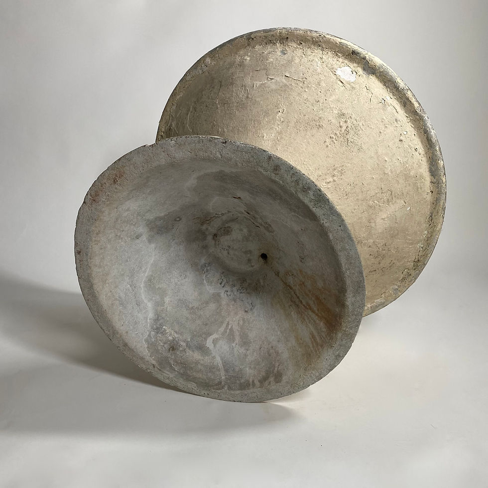 Thumbnail: Mid-century Willy Guhl Tilted Satellite Planter with well-worn patina