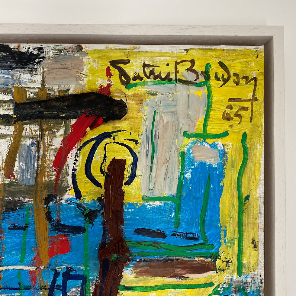 Thumbnail: French Mid-Century Abstract Painting by Patrick Boudon