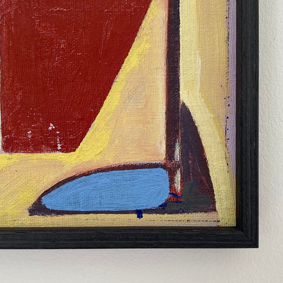 Thumbnail: Abstract still life painting in frame by Berttil Öhlund