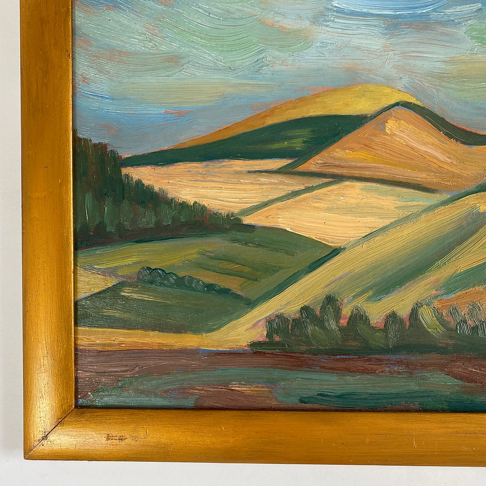 Thumbnail: Danish Naive Summer Landscape Painting - ANDERS GUDMUNDSEN-HOLMGREEN (1892-1967)