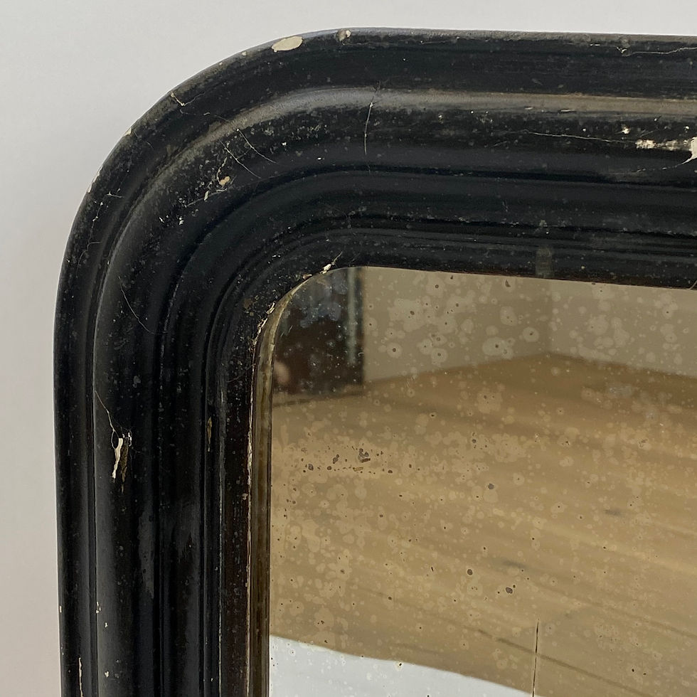 Antique French Black Louis Philippe Mirror