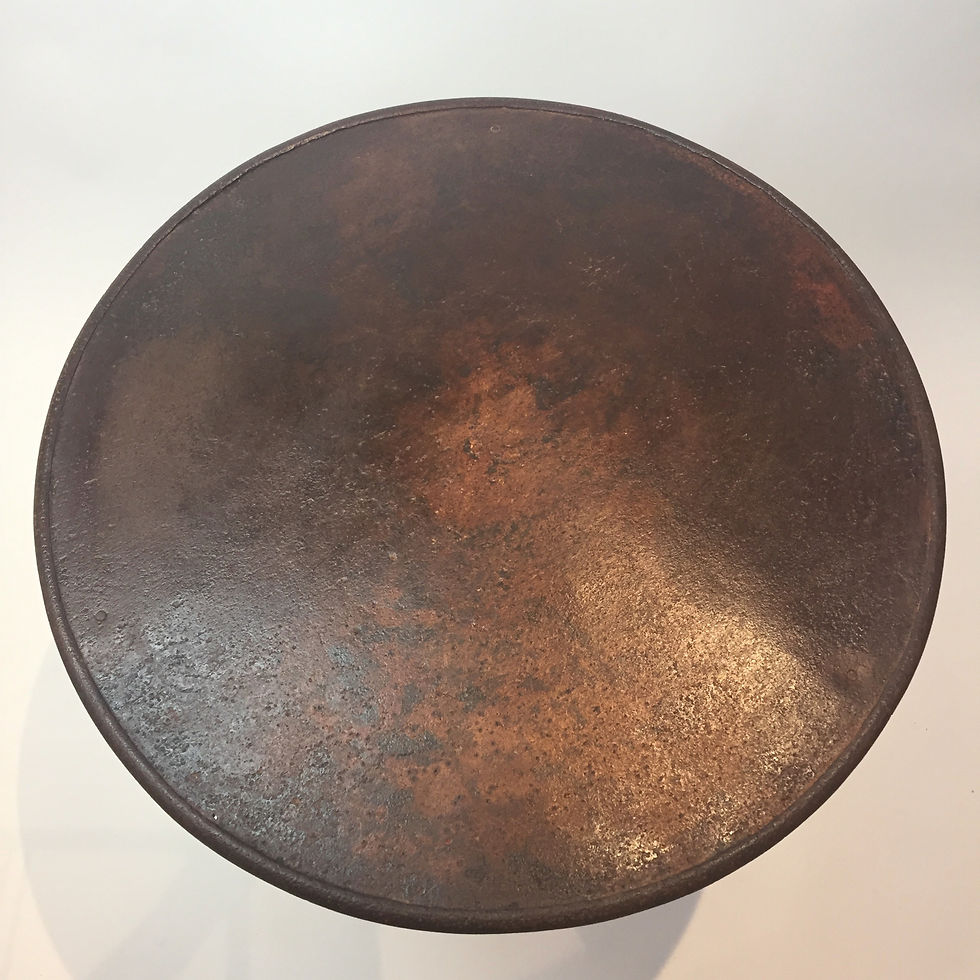 Thumbnail: Beautiful antique Arras garden bistro table with lion feet and lovely patina