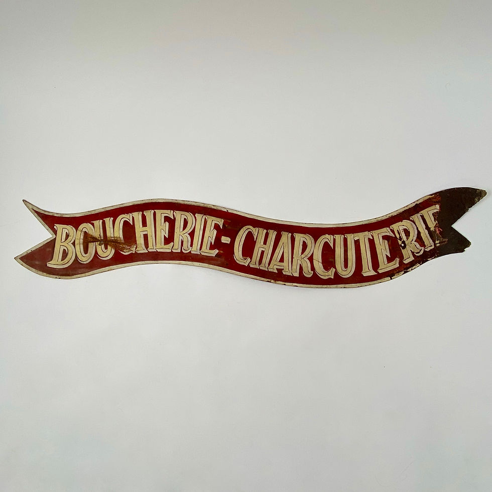 Vintage Boucherie Charcuterie Shop Sign