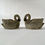 Thumbnail: Pair of wonderfully weathered French composite stone swan garden planters