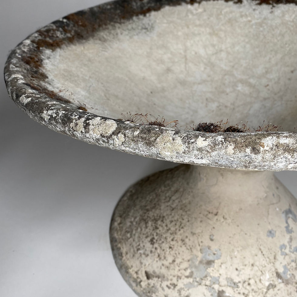 Thumbnail: Mid-century Willy Guhl Tilted Satellite Planter with well-worn patina