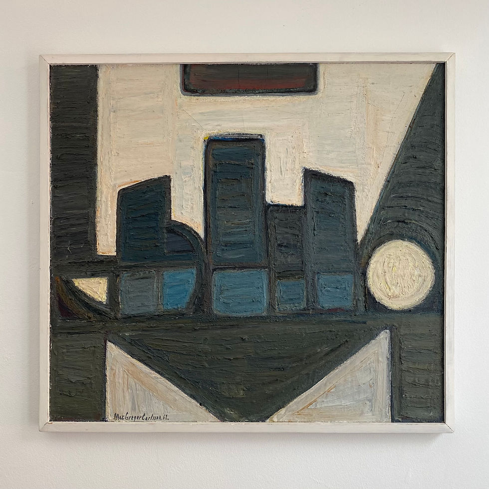 Mid-Century Abstract Painting by Max Gregor Carlsson